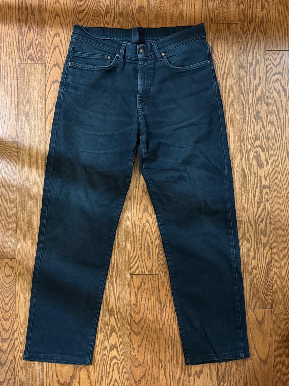 Vintage Zegna Sport Slim Straight Men's Jeans in Dark Blue